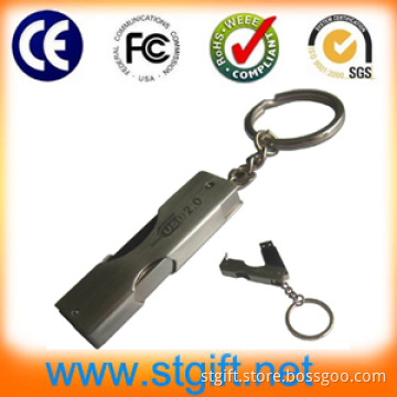 Engraving Logo Printting Key USB, Swivel USB Disk, Metal USB Flash (TB-585)